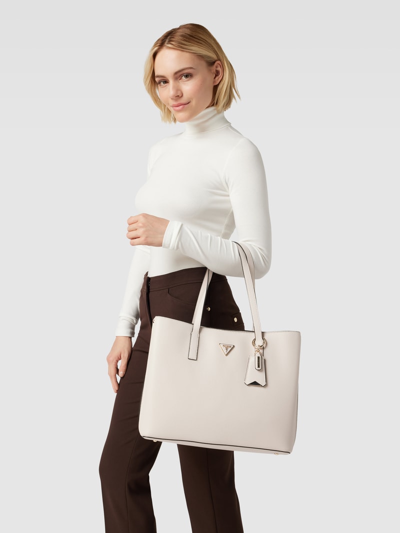 Shopper mit Strukturmuster in stein