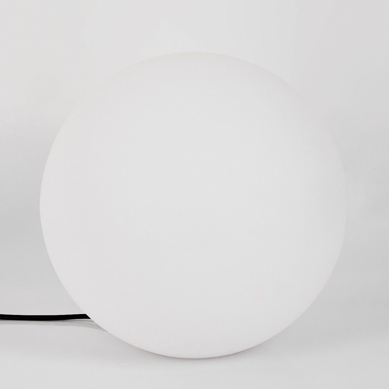 hofstein Stehlampe Turrida Kugelleuchte aus Metall/Kunststoff in Nickel-matt/Weiß, 6500 Kelvin, RGB Farbwechsler, dimmbar/ änderbar mit Fernbedienung, LED, 1055 Lumen