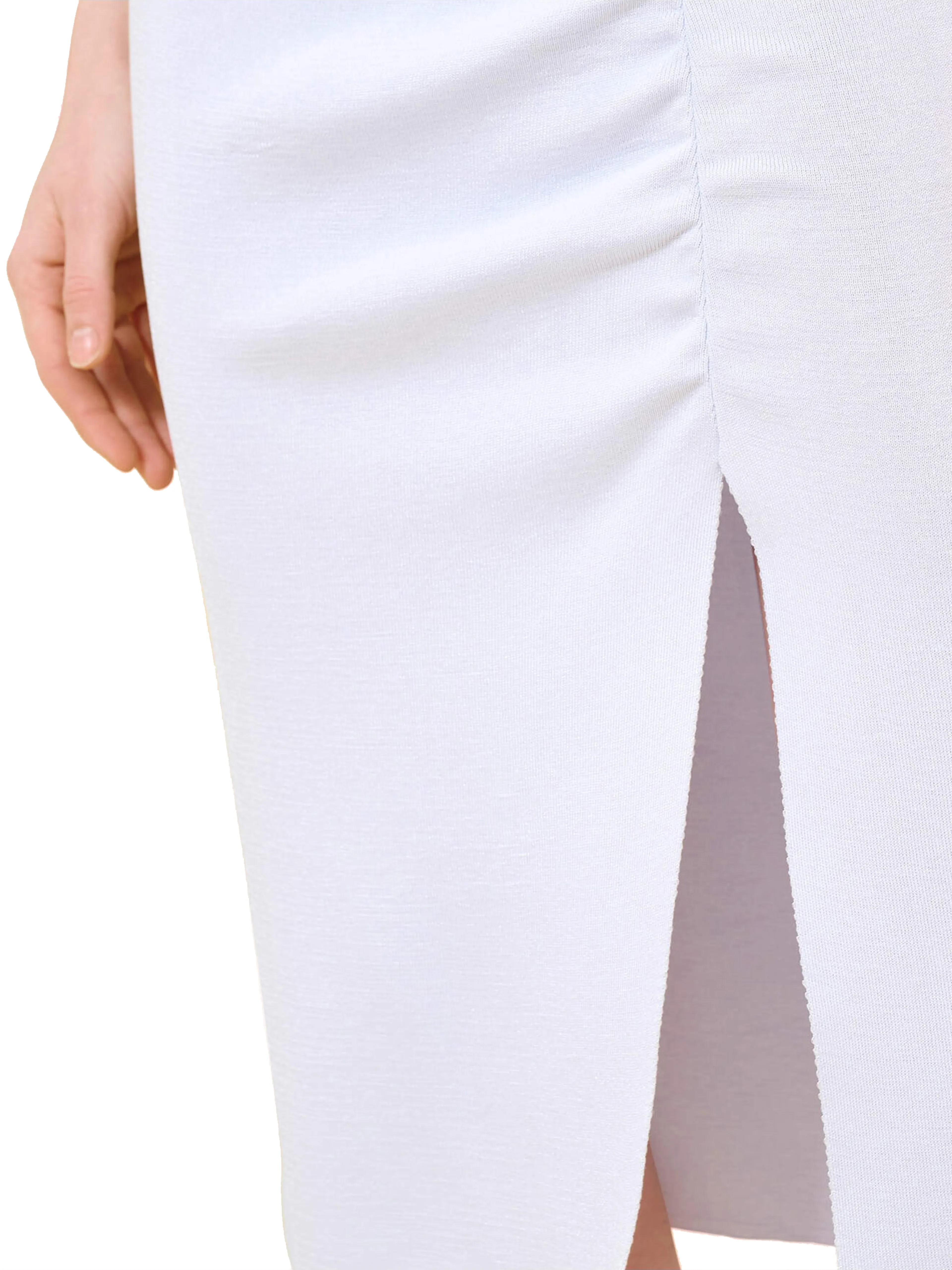 Hellblauer Damen-Bleistiftrock mit Schlitz ORSAY