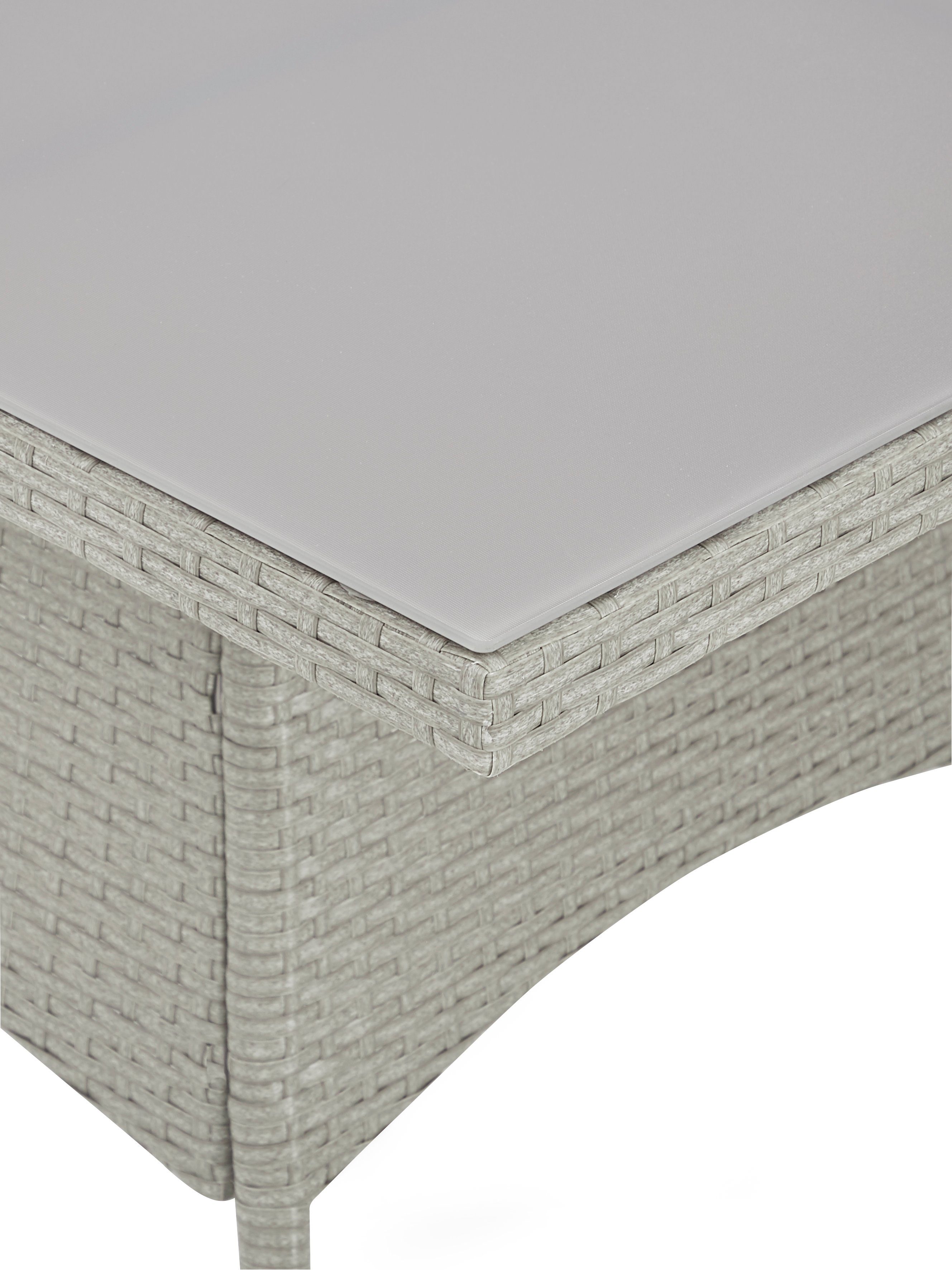 KONIFERA Garten-Essgruppe Mailand, (19-tlg), 6 Sessel, Tisch 150x80 cm, Polyrattan
