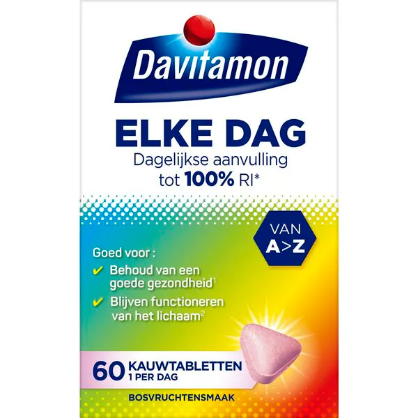 Comprimidos mastigáveis Davitamon Every Day, 60 unidades