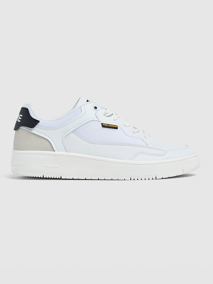 PME Legend Leder-Sneakers in Weiß günstig kaufen