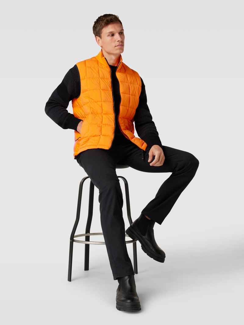Steppweste mit Stehkragen Modell 'VENTO' in orange