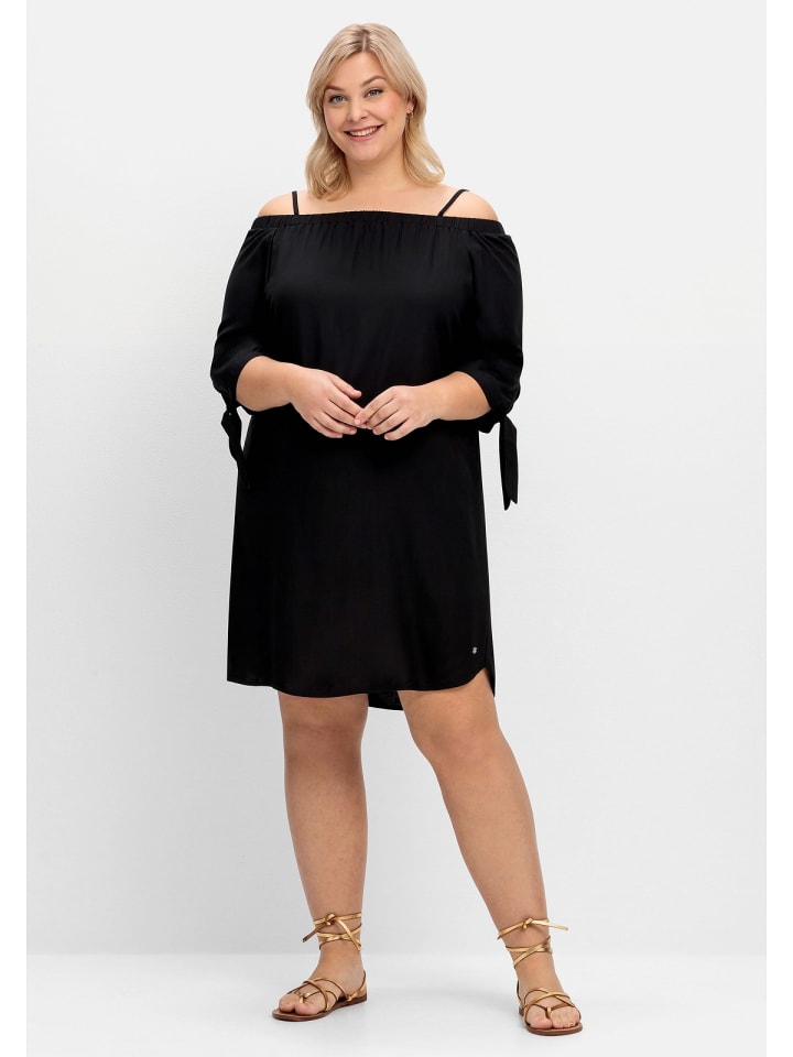 sheego Strandkleid in schwarz günstig kaufen