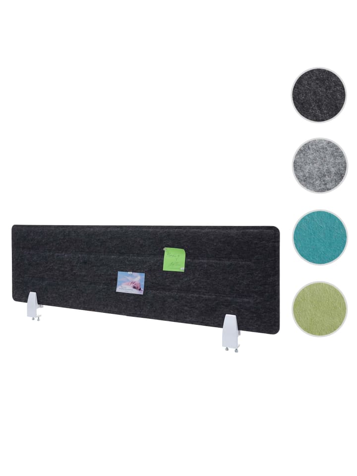 MCW Tischtrennwand G76, 100x30cm schwarz günstig kaufen onesize