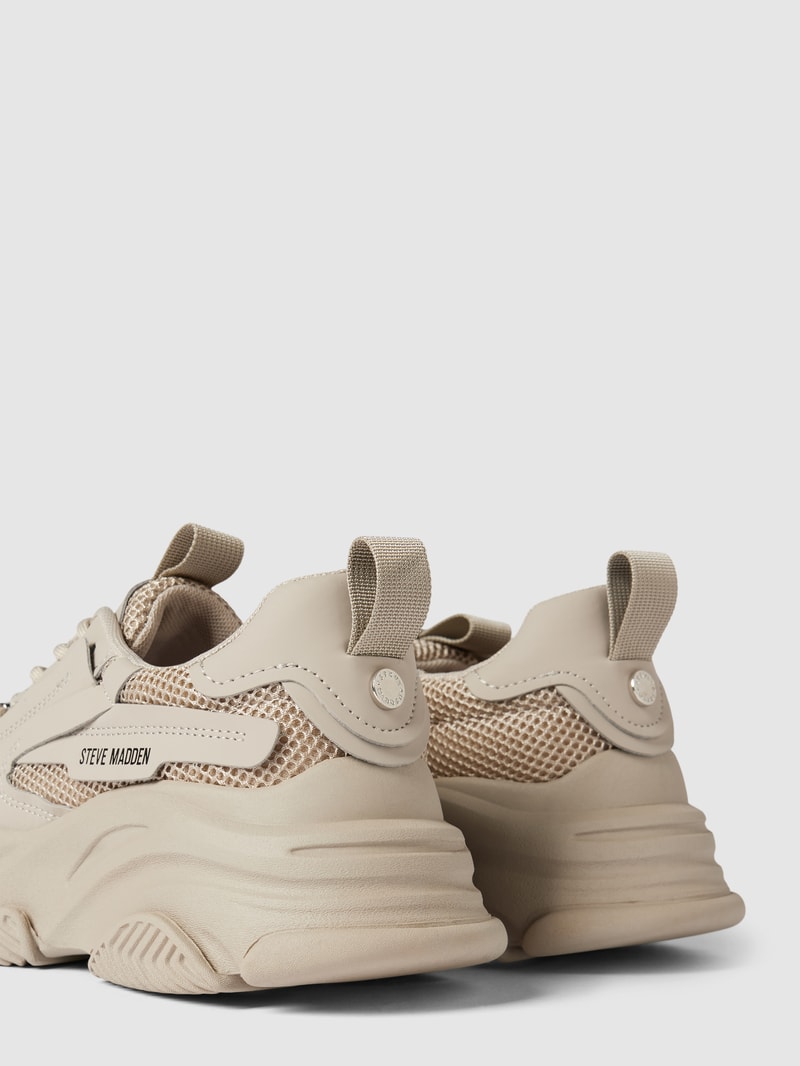 Sneaker mit Label-Print Modell 'POSESSION' in taupe