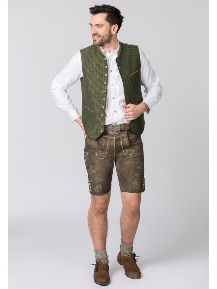 Stockerpoint Stockerpoint Trachtenlederhose Bastian in kiesel gespeckt günstig kaufen
