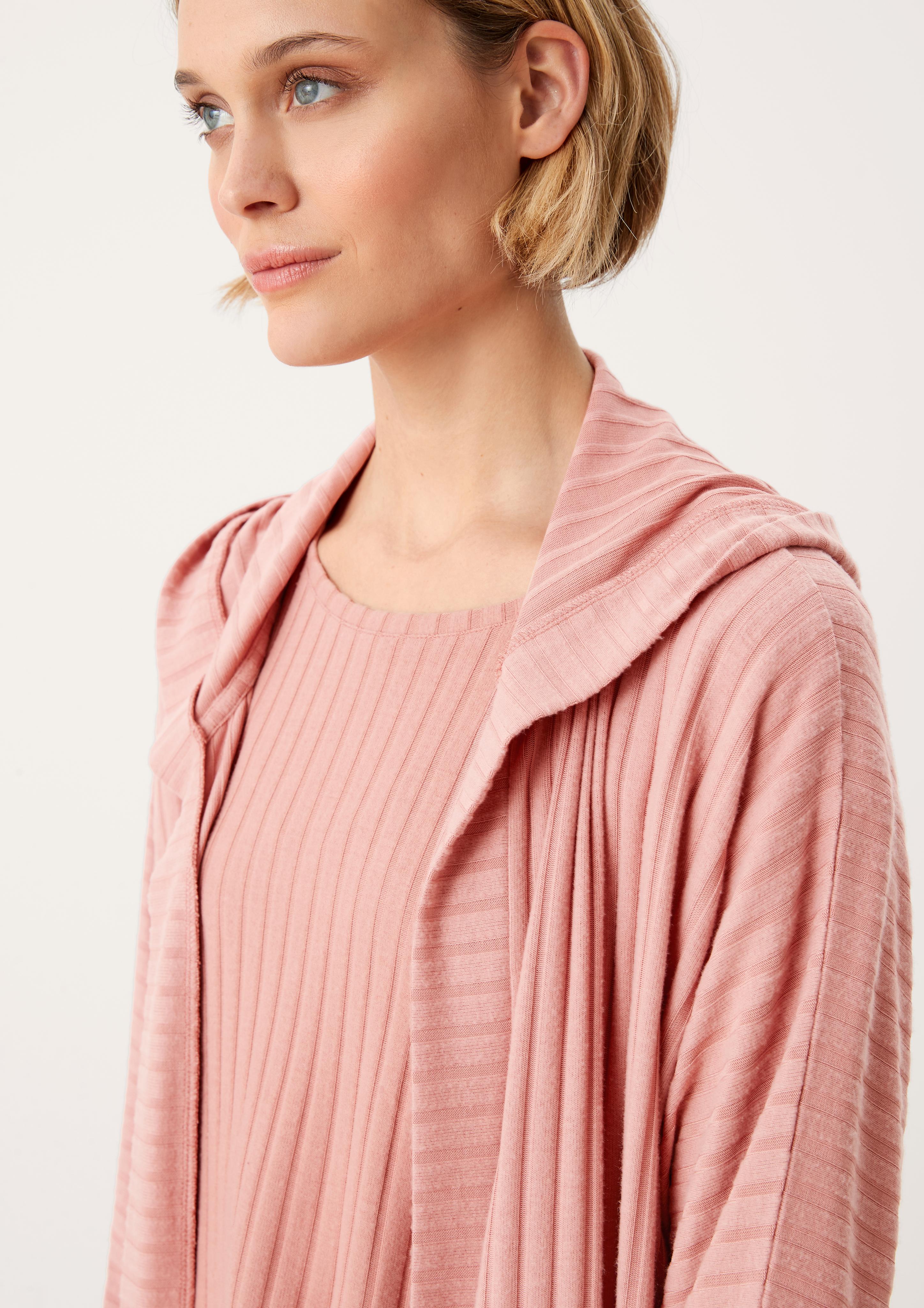 Loungewear Cardigan mit Rippstruktur  6006303-4100