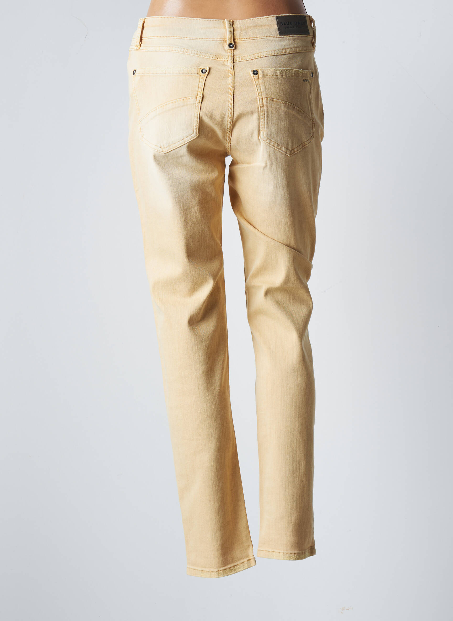 Blue Daze Jeans Coupe Slim Femme couleur jaune