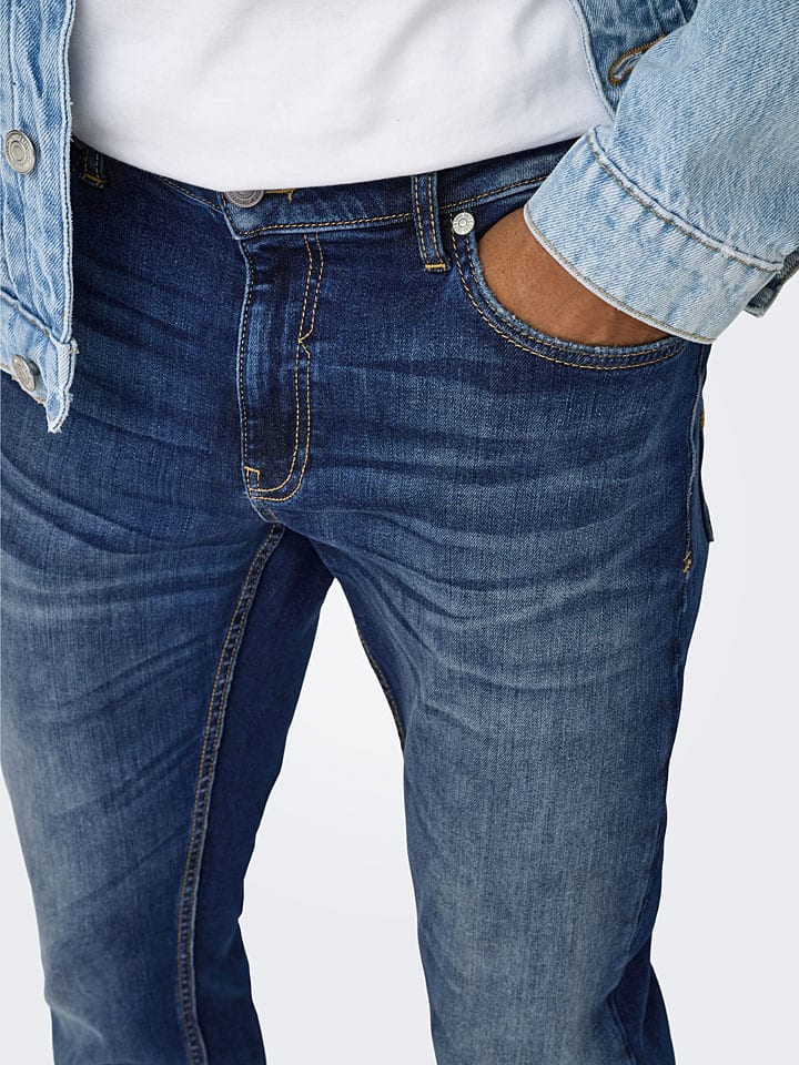 ONLY & SONS Jeans - Slim fit - in Dunkelblau günstig kaufen