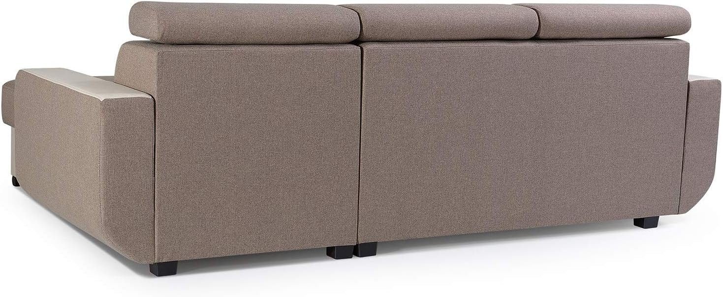 MOEBLO Ecksofa Pedro, Eckcouch Sofa Couch Wohnlandschaft L-Form Polsterecke - 236x165x97 cm, mit Schlaffunktion, mit Bettkasten