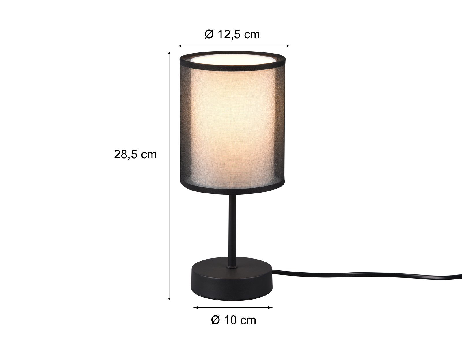 meineWunschleuchte LED Nachttischlampe, Dimmfunktion, LED wechselbar, Warmweiß, klein-e ausgefallen-e Design-er Lampe dimmbar für Fensterbank, H: 28cm