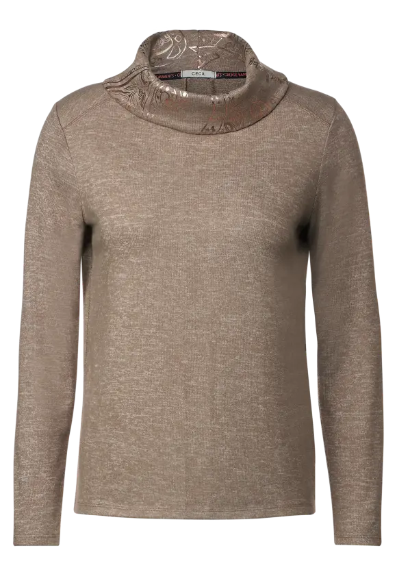 CECIL Shirt mit Schimmerdetails