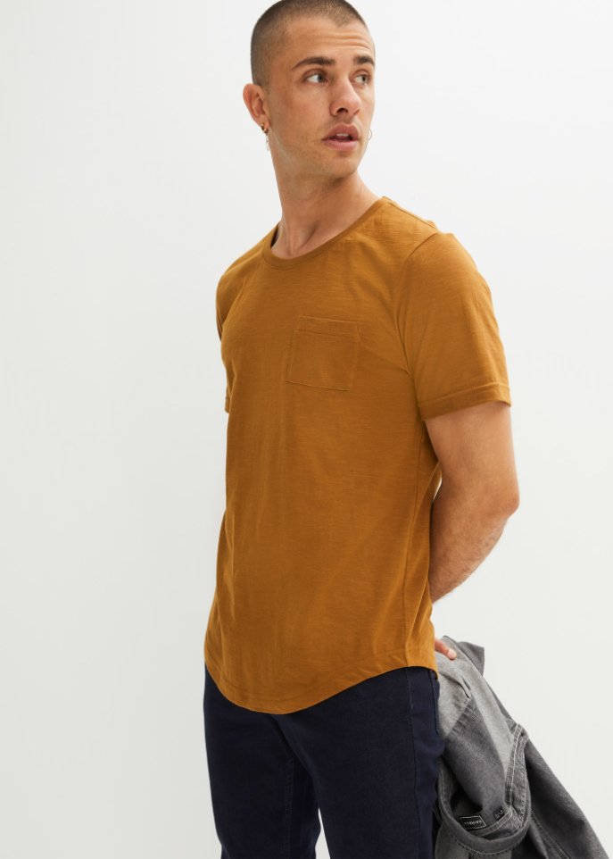 T-Shirt aus Bio Baumwolle mit Brusttasche (2er Pack)