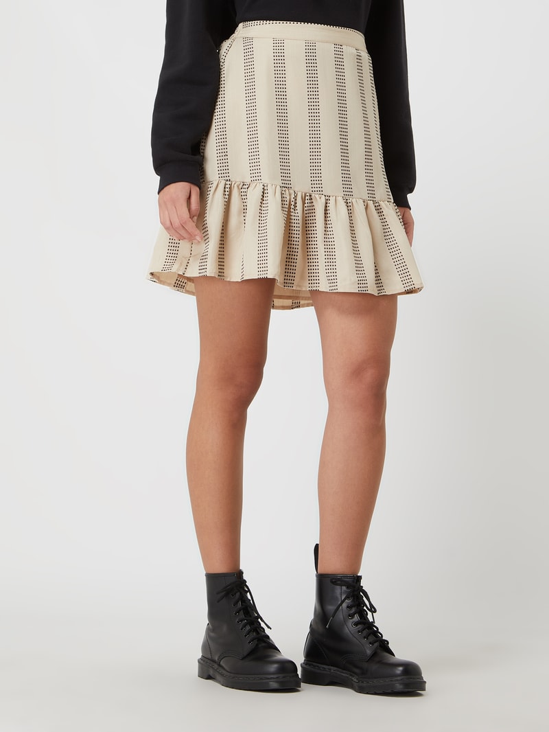 Minirock mit Allover-Muster Modell 'Etna' in beige