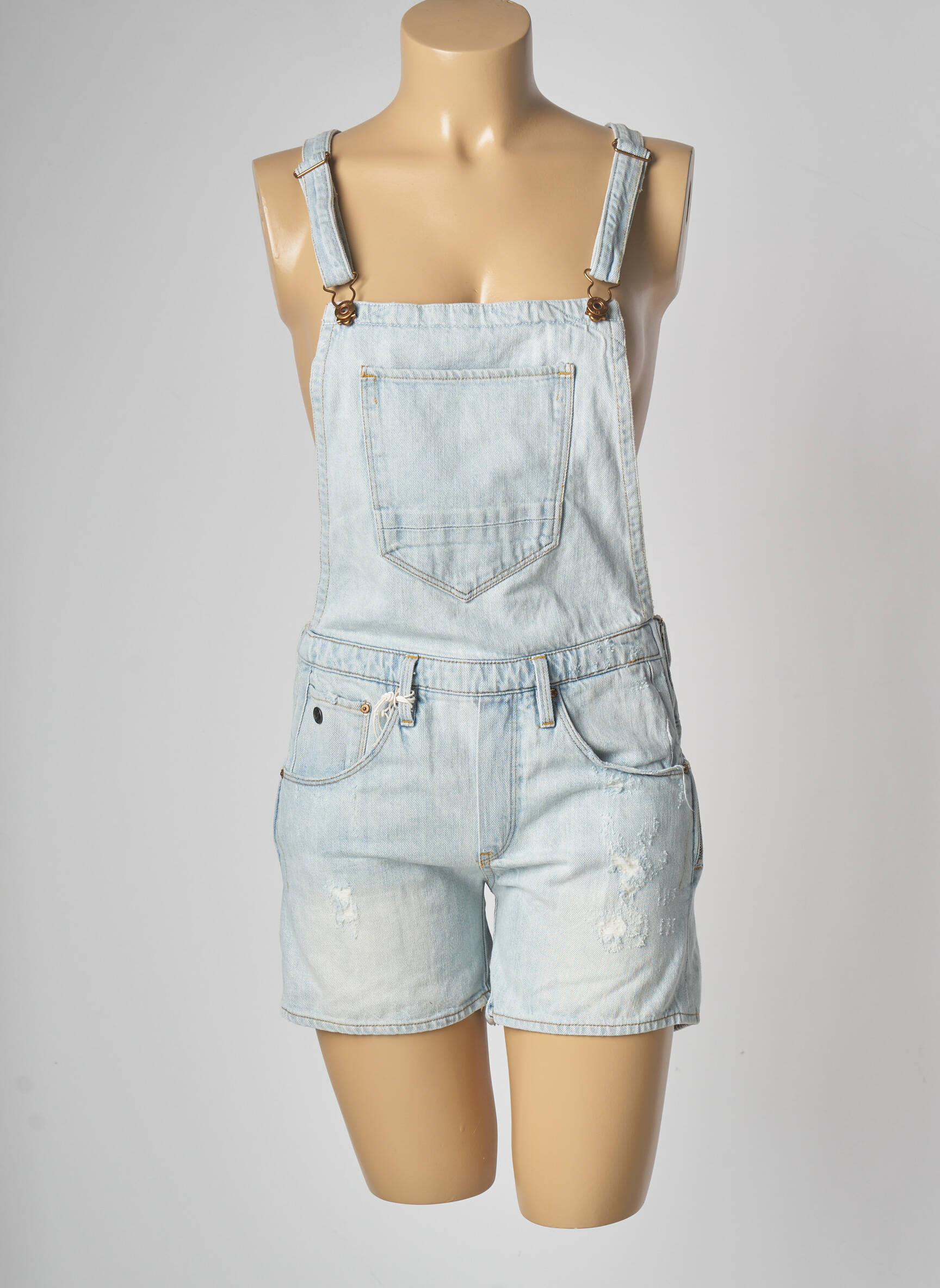 Gsusod Salopettes Femme couleur bleu