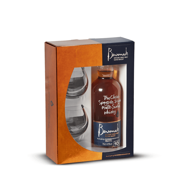 Coffret Benromach 10 ans + 2 Verres