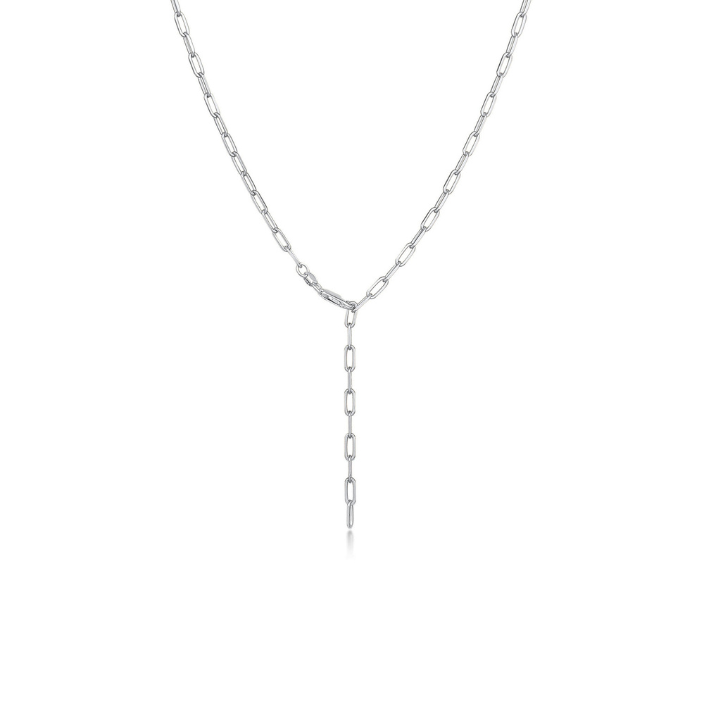 Elli Elli Collier Femmes Chaîne en Y Maillons Ovales Grossier Intemporel en argent ste collier