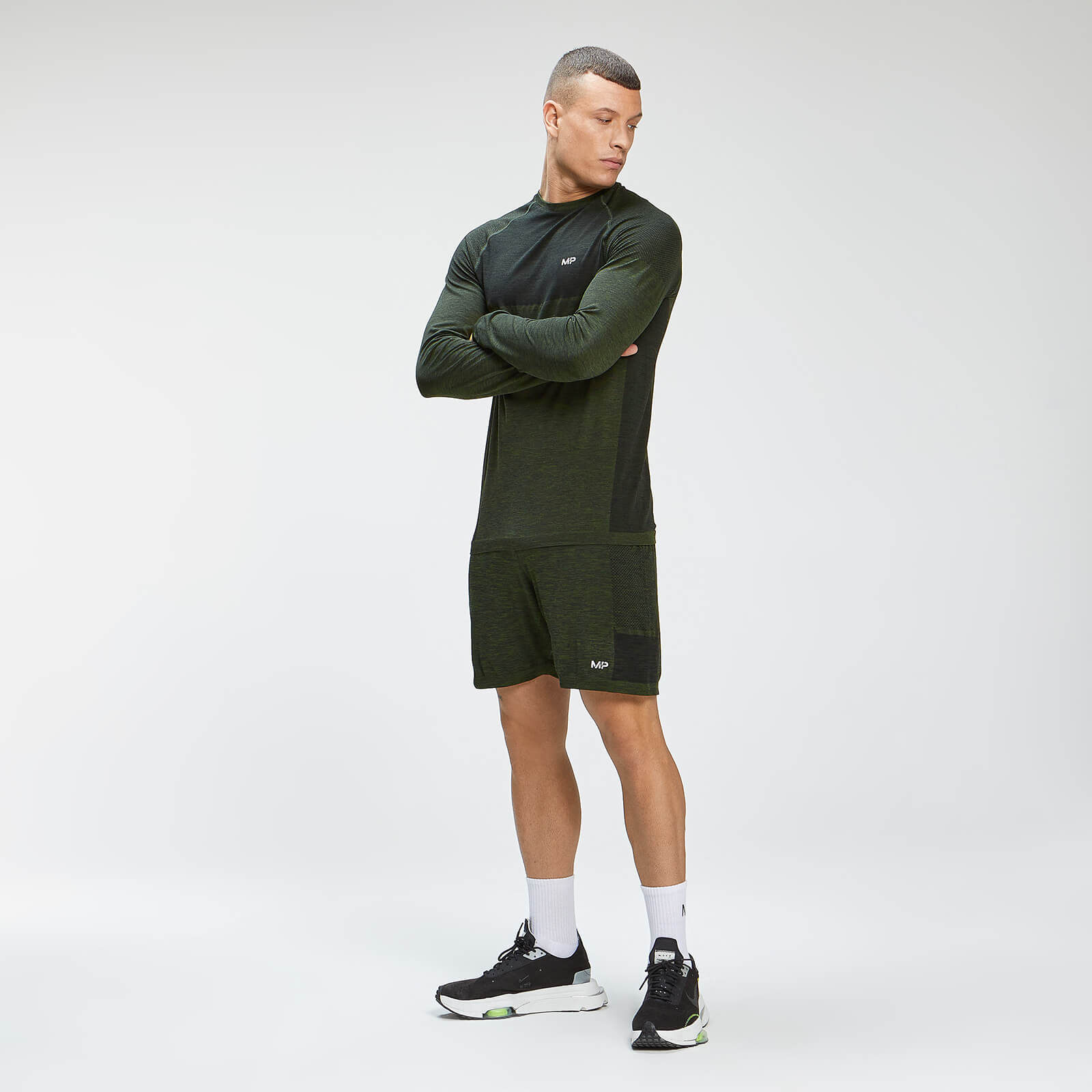 MP Men's Seamless 1/4 Zip - Vine Leaf Marl