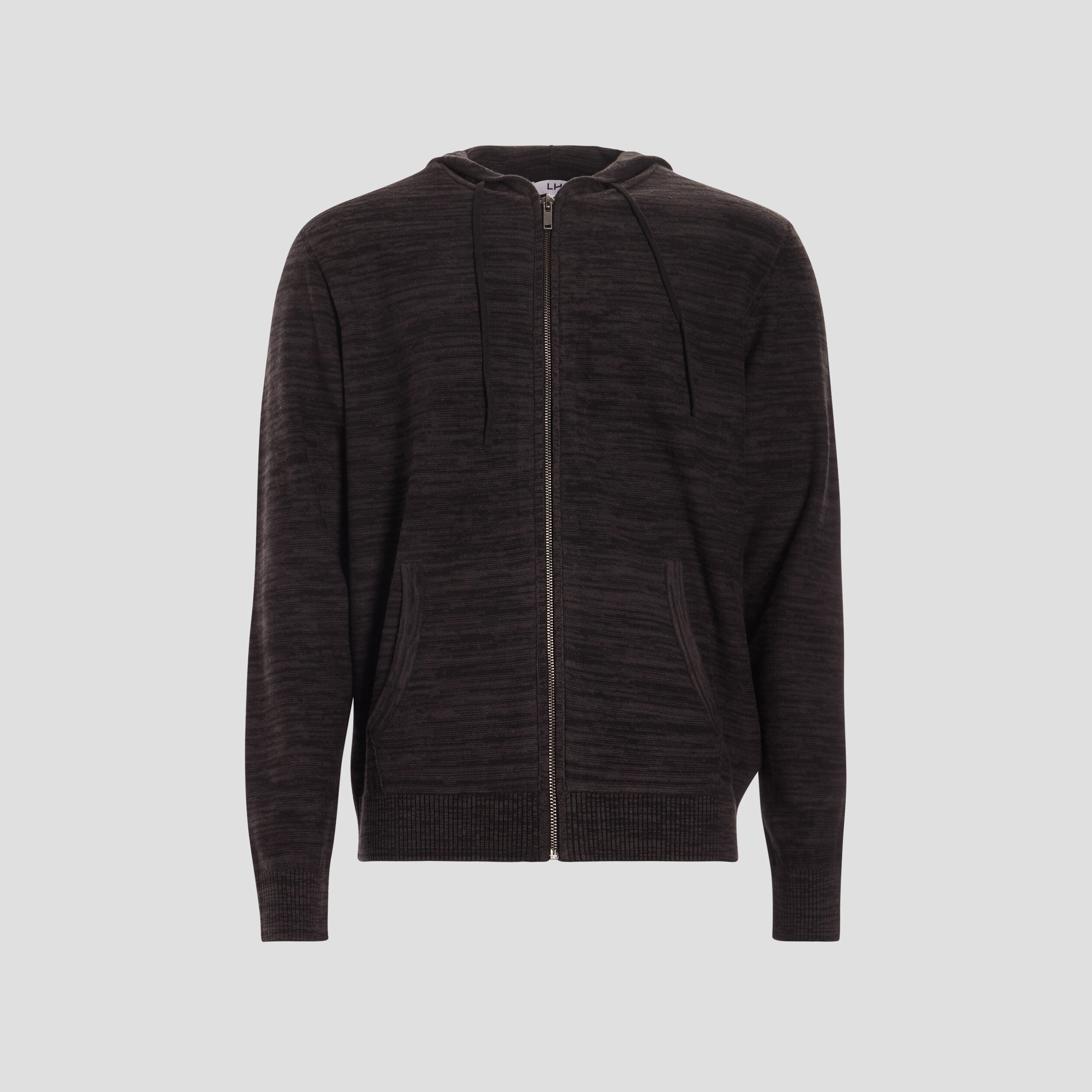 Sweat zippé à capuche gris foncé homme | La Halle
