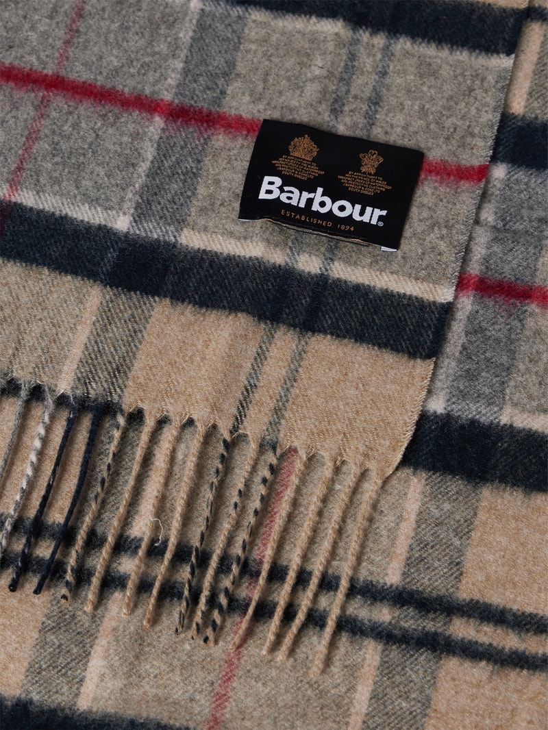 Schal mit Tartan-Muster in beige