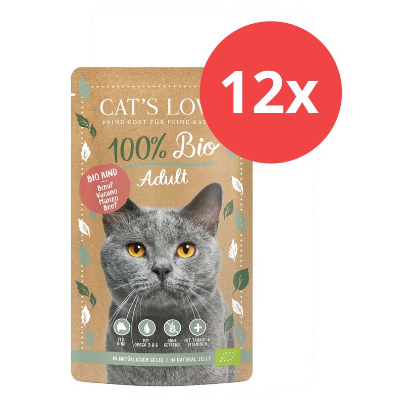Sparpaket Cat's Love Bio 12 x 100 g zu TOP-Preisen