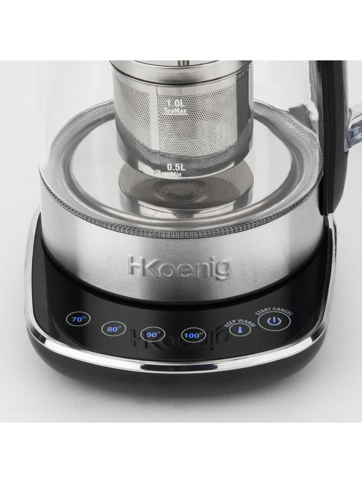 HKoenig Wasserkocher mit Teefilter TI600 in Silber günstig kaufen onesize