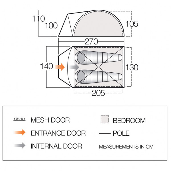 Vango - Tay 200 - 2-Personen Zelt