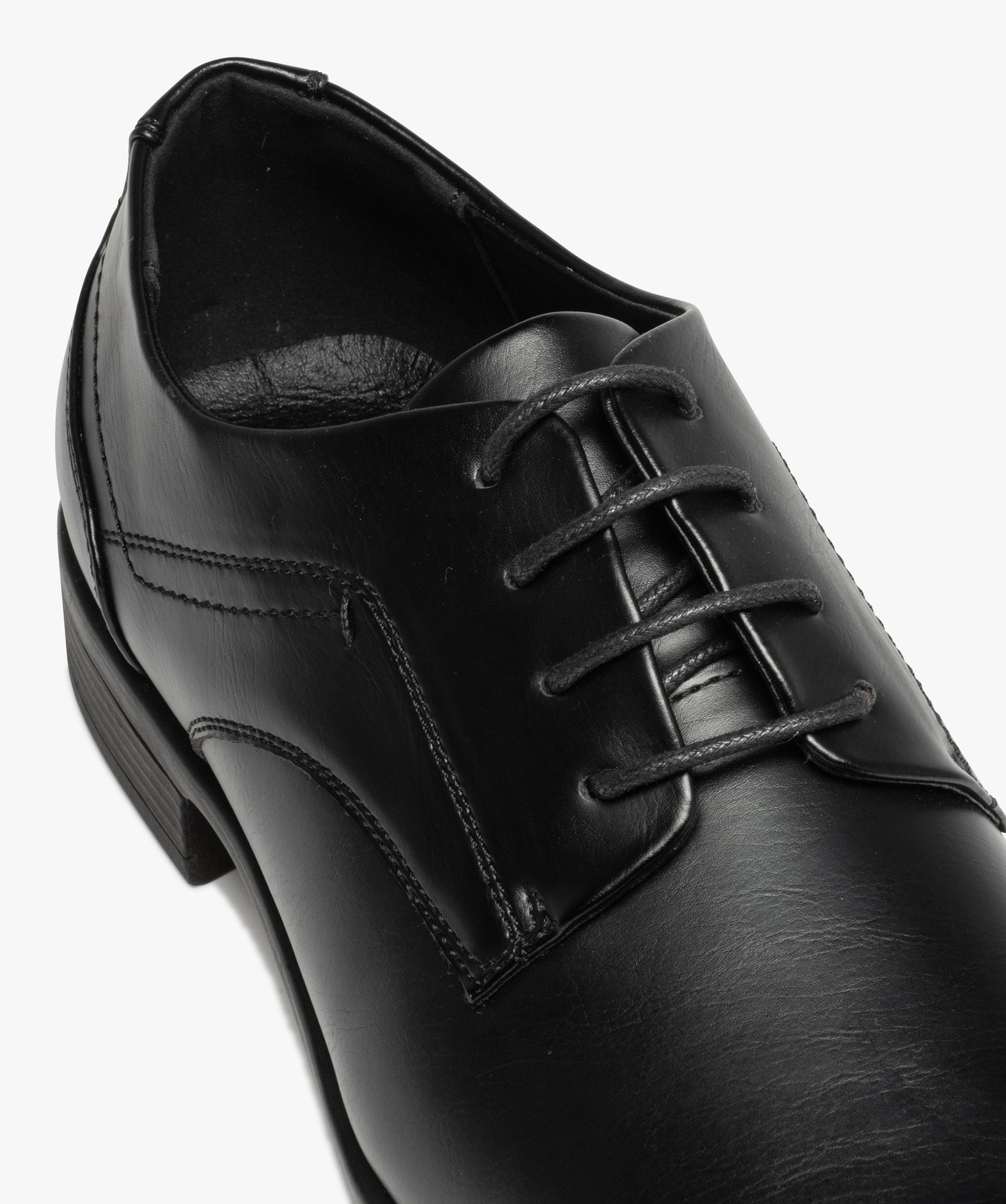 Derbies homme classiques unis à lacets ronds noir | GEMO