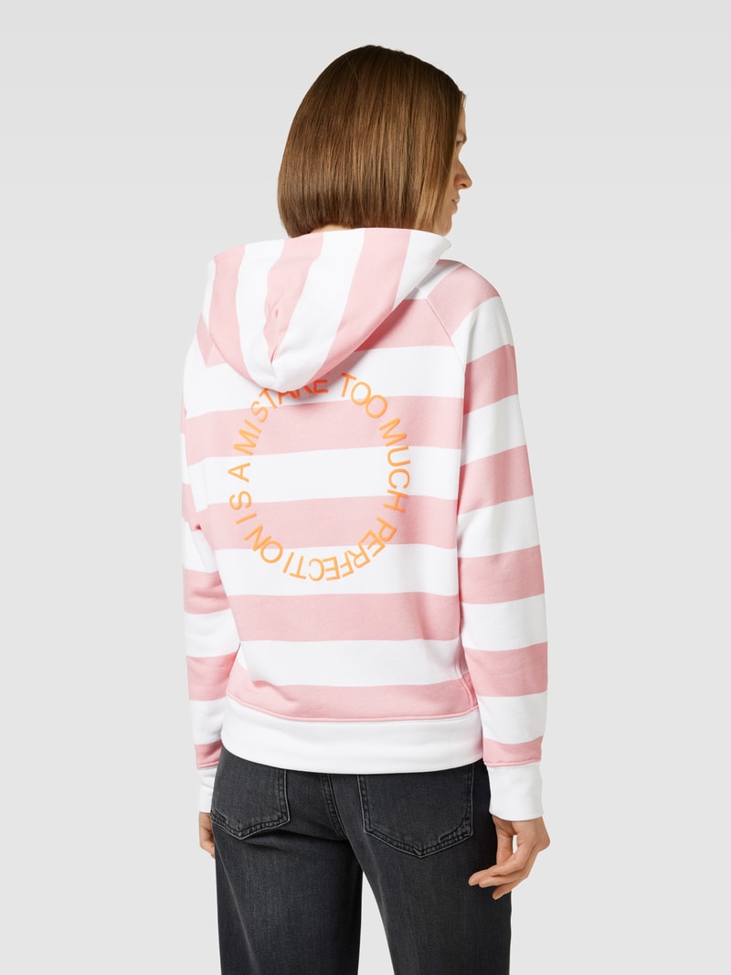 Hoodie mit Streifenmuster in pink