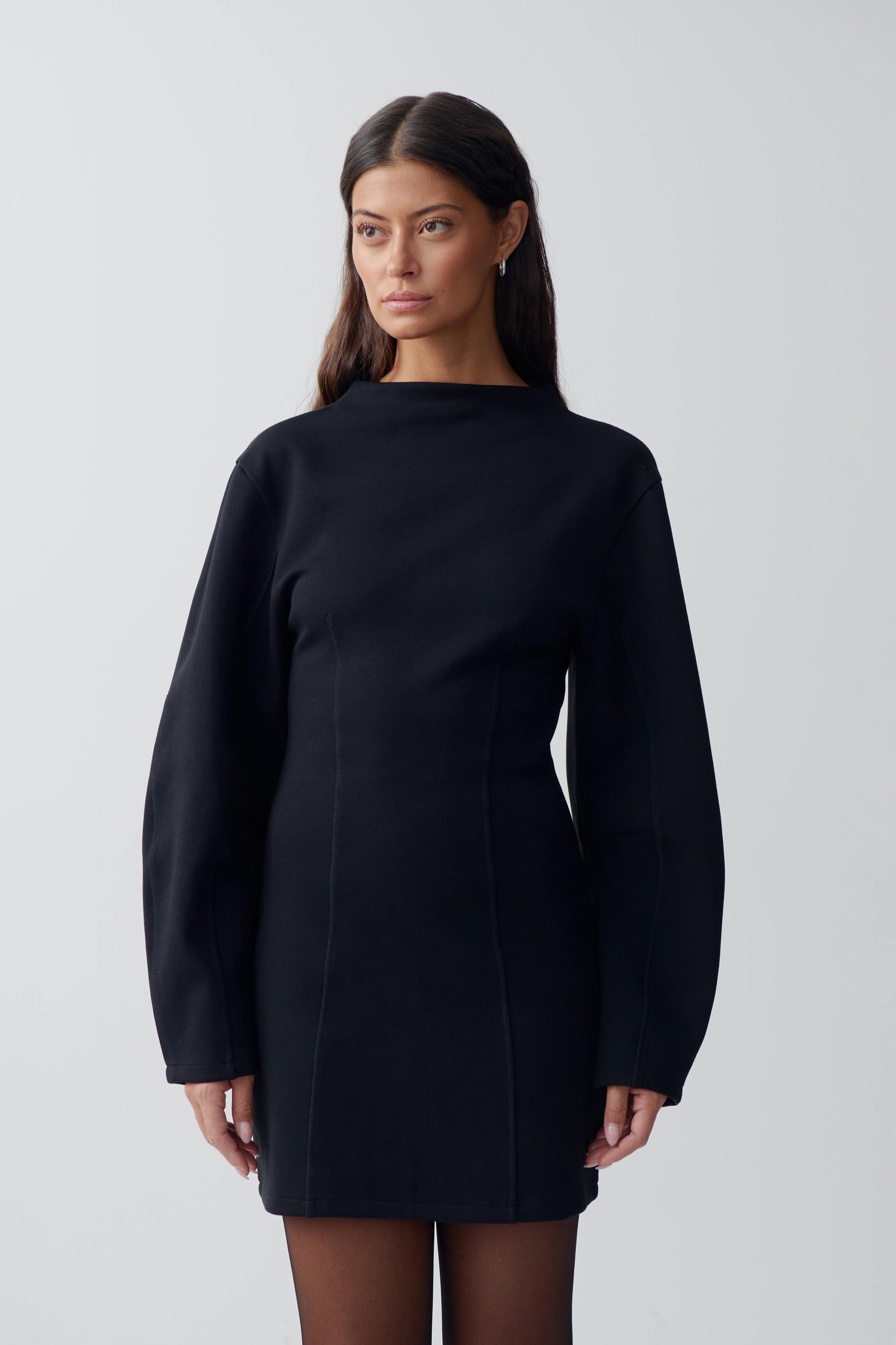 Funnel neck dress