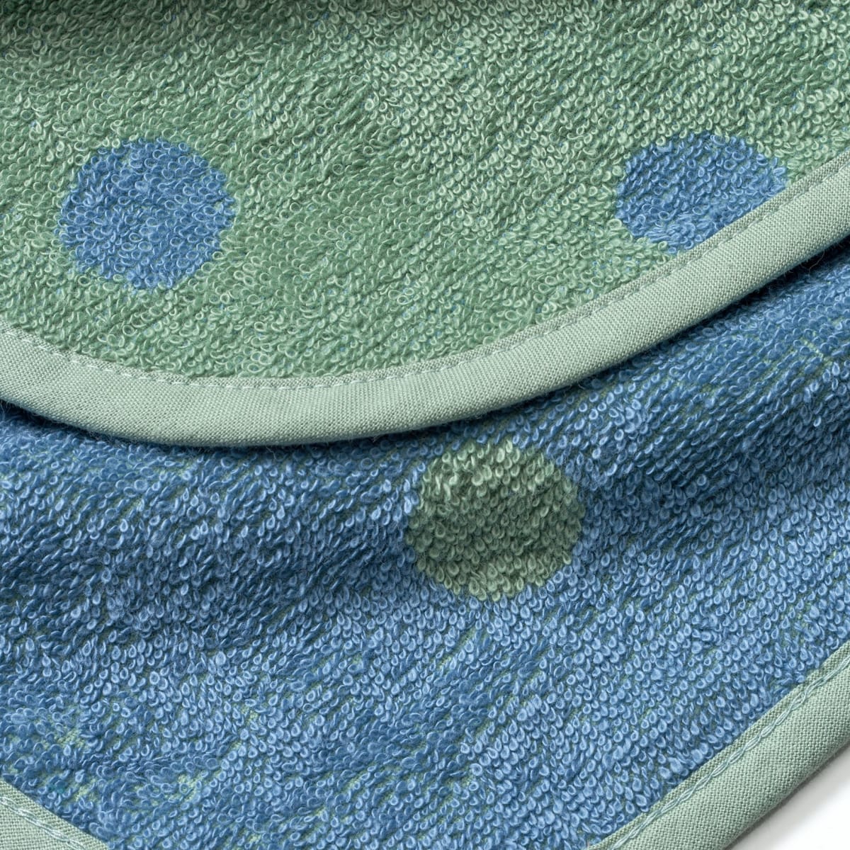 Badeponcho mit Punkten, grün & blau, 1 St