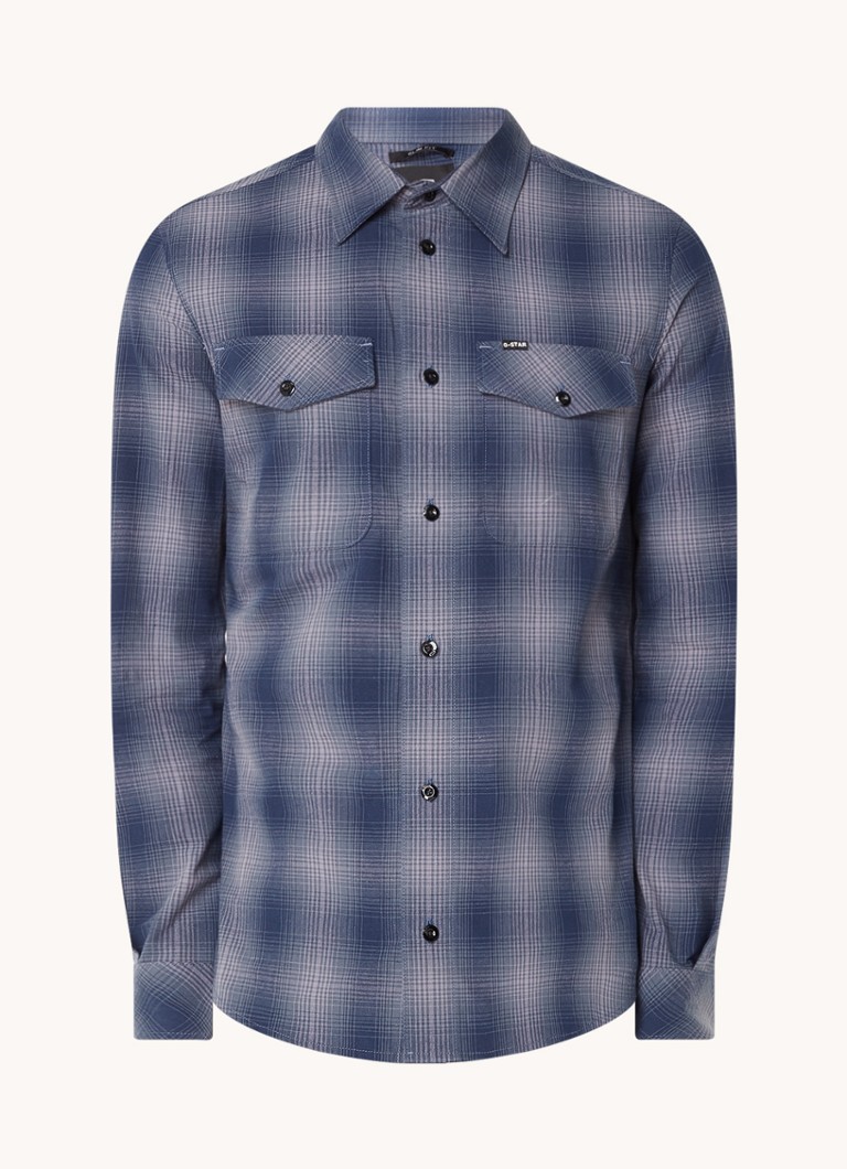 G-Star RAW flanel košulja s kariranim uzorkom