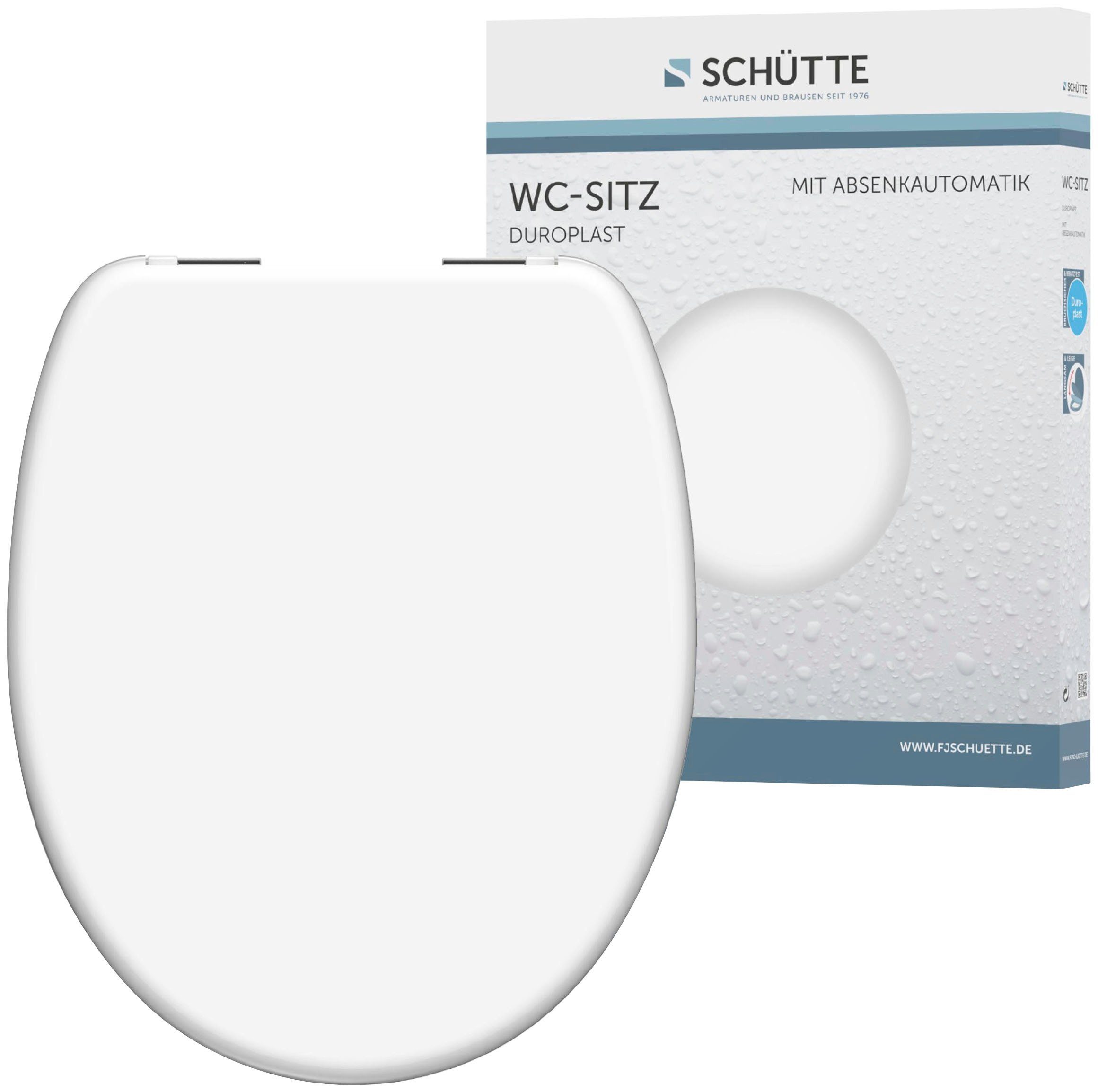 Schütte WC-Sitz WHITE, Duroplast, mit Absenkautomatik
