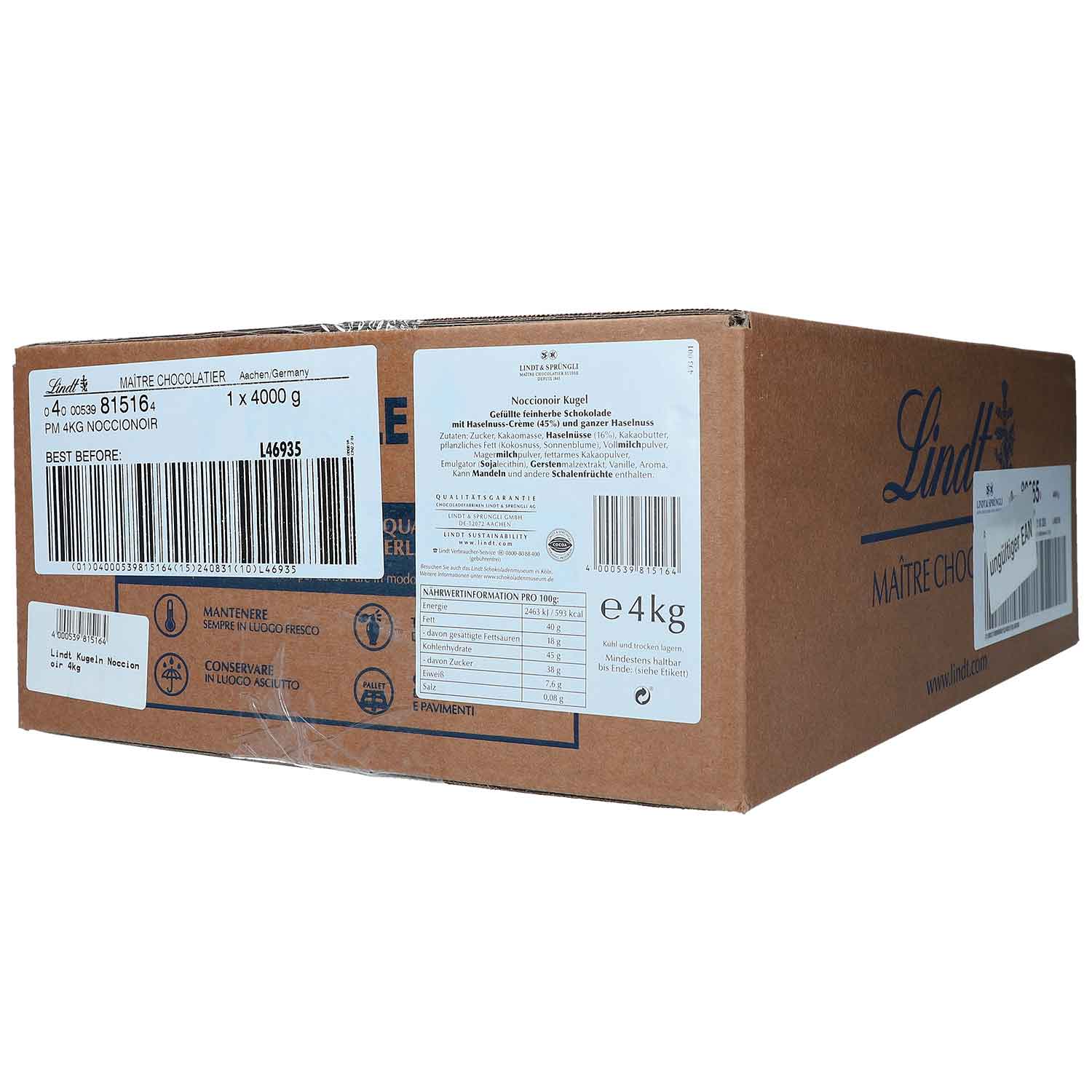 Lindt Kugeln Noccionoir 4kg