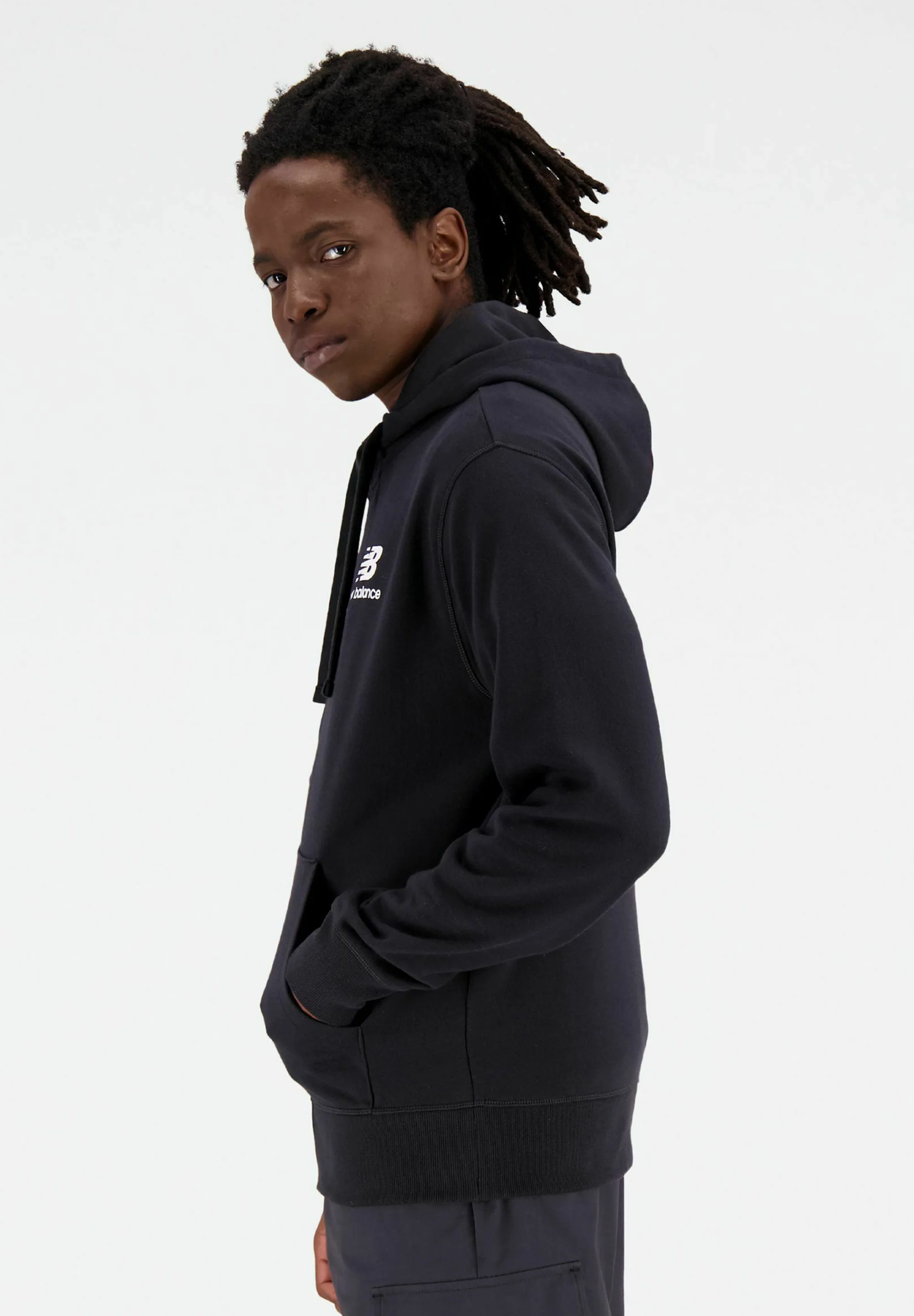 New Balance ESSENTIALS STACKED LOGO - Sudadera con cremallera