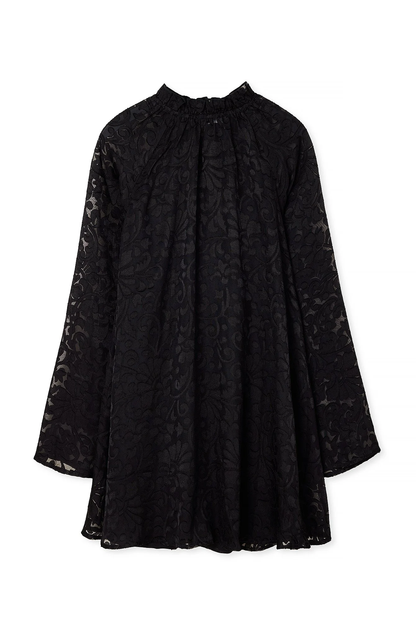 Minikleid aus Samt mit Burn-out