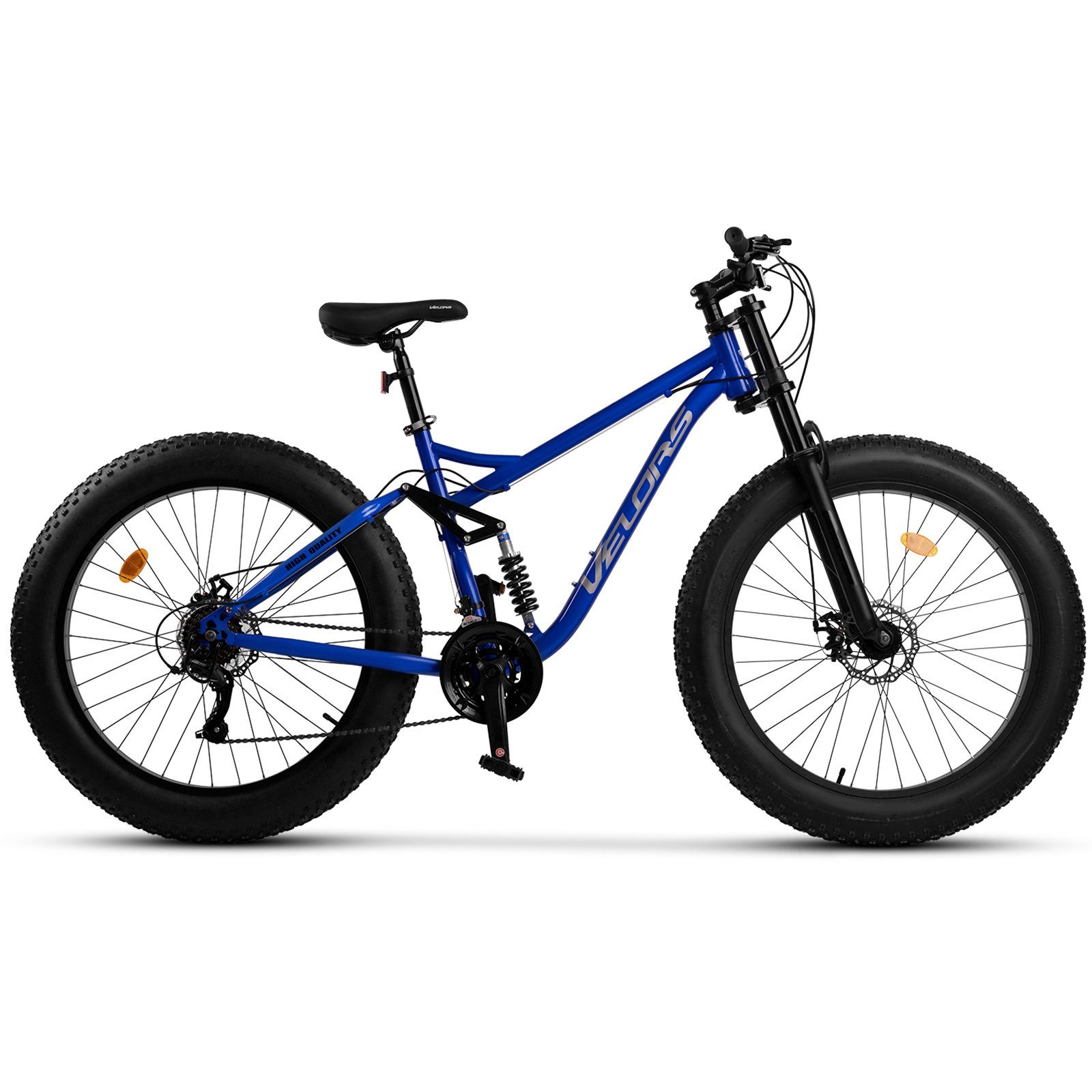 Velors Fatbike 26 Zoll Fat Tire 4.0 MTB für Herren Damen und Jungen, 21 Gang, Kettenschaltung, mechanische Scheibenbremse, Fat Bike Mountainbike