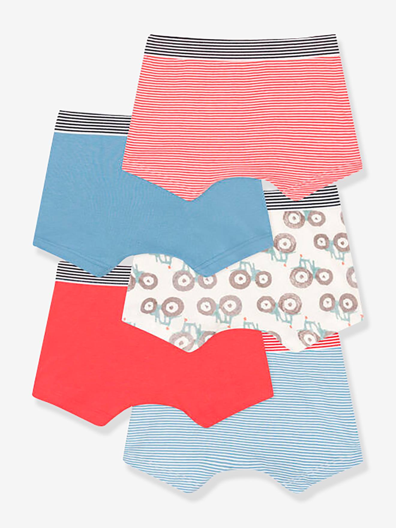 Petit Bateau 5er-Pack Jungen Boxershorts PETIT BATEAU, Traktor - mehrfarbig