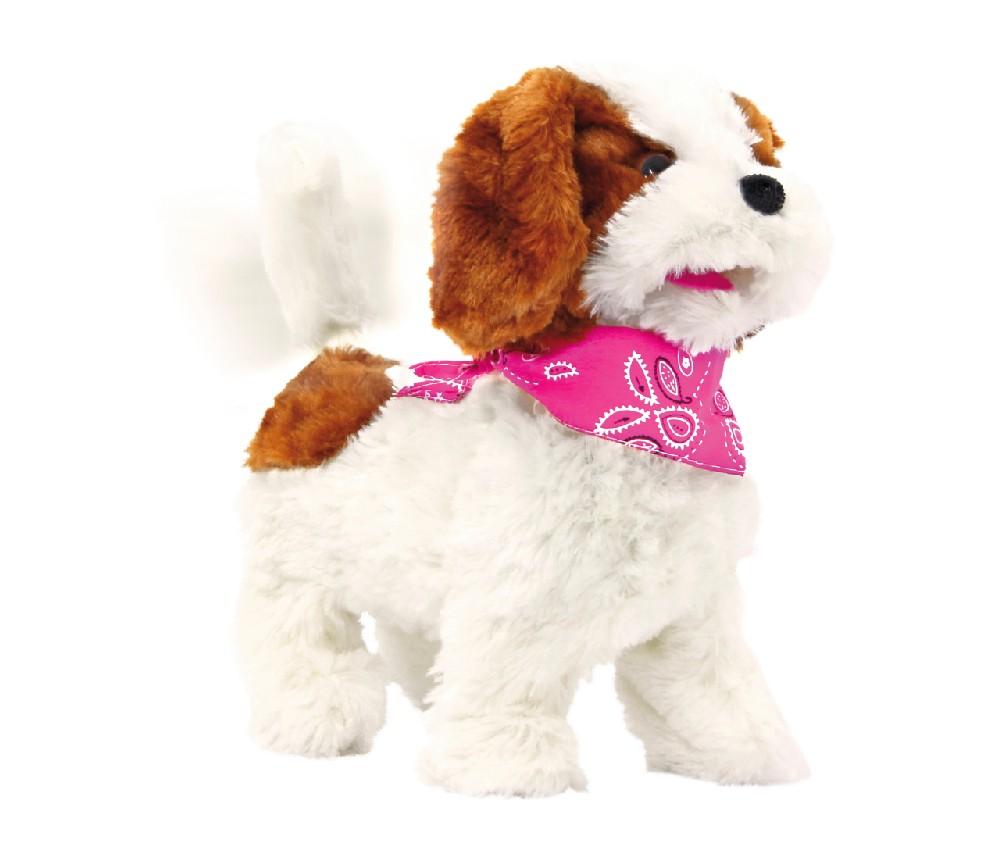 Jamara e.K. JAMARA Lucky RC Plüschhund Weiss/Braun 27MHz