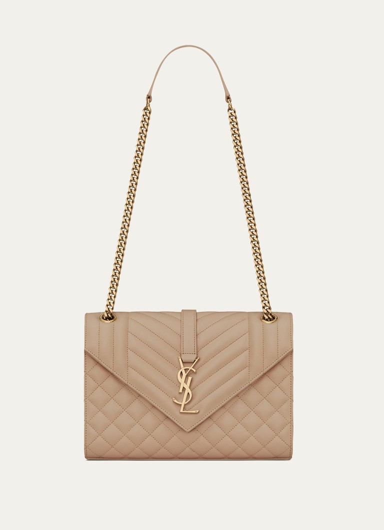 Μεσαία τσάντα ώμου Saint Laurent Envelope από δέρμα μοσχαριού