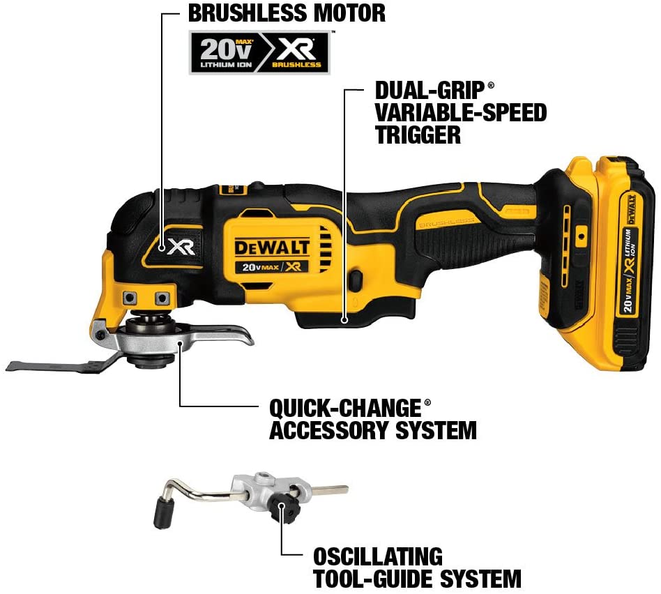 Kit de furadeira compacta sem escova DEWALT 20V MAX XR, 6 ferramentas (DCK684D2)