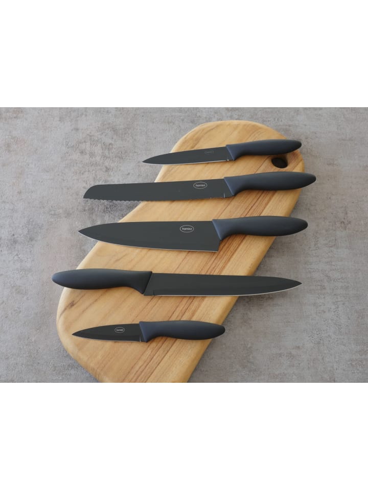 homiez 5er-Set: Messer-Set in schwarz günstig kaufen onesize