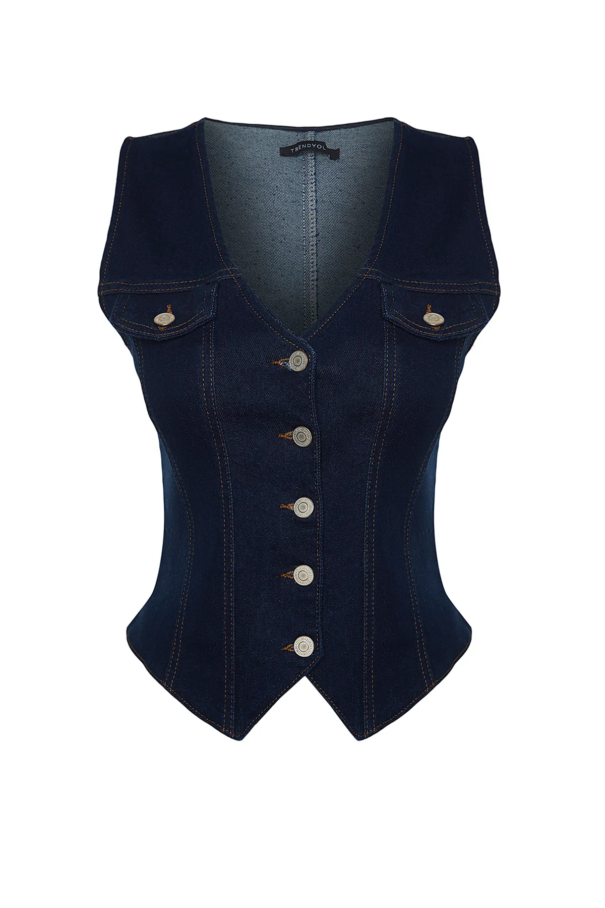 Trendyol Collection  Dunkelblaue Jeansweste TWOAW24YE00072