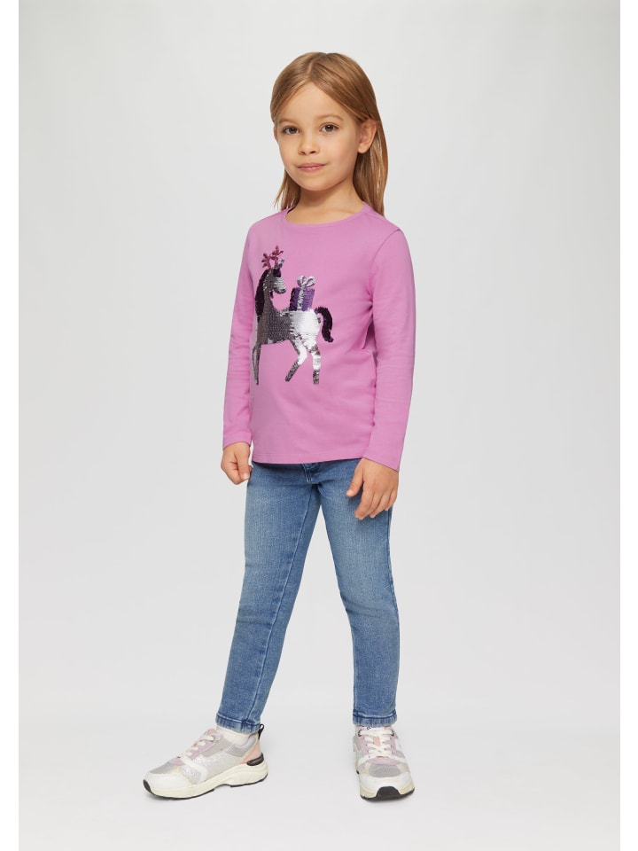 s.Oliver T-Shirt langarm in Pink günstig kaufen