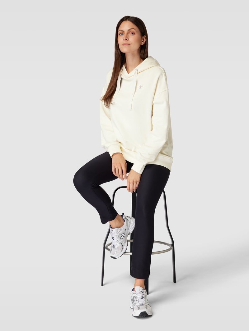 Hoodie mit Logo-Print in offwhite