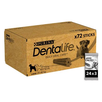 PURINA Dentalife Tägliche Zahnpflege-Snacks für große Hunde (25-40 kg)