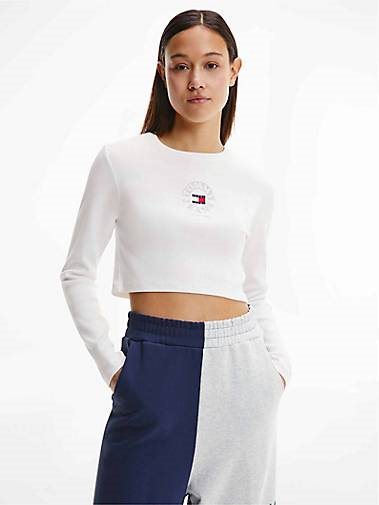 TOMMY-JEANS Damen Langarmshirt