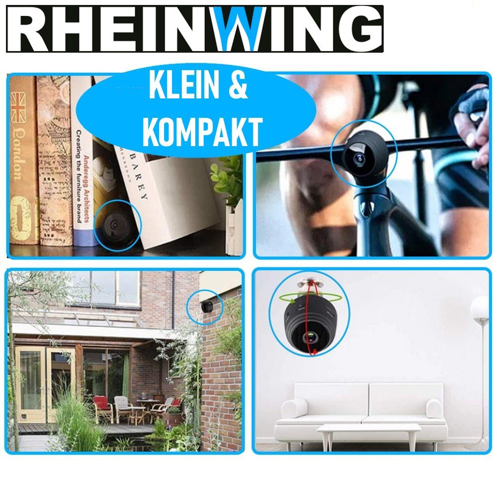 MAVURA RHEINWING 1080p magnetische WiFi Mini Kamera Full HD Überwachungskamera (Rheinwing, Überwachungskamera Mini HD IP Kamera Wireless Camera Netzwerk 150)