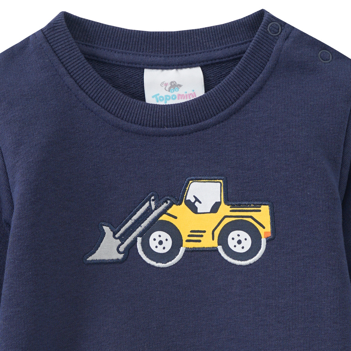 Baby Sweatshirt mit Radlader-Applikation